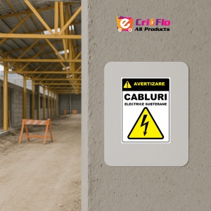 Indicator De avertizare pentru cabluri electrice subterane, Sticker autocolant - Img 5