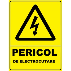 Indicator De avertizare pentru pericol de electrocutare, Sticker autocolant