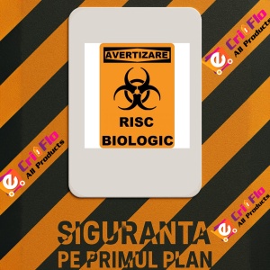 Indicator De avertizare risc bilogic, Sticker autocolant - Img 2