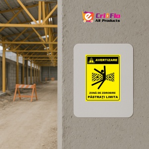 Indicator De avertizare zona de zdrobire pastrati limita, Sticker autocolant - Img 5