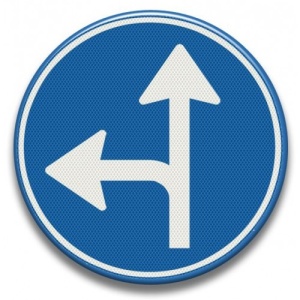 Indicator de circulatie inainte si la stanga, Sticker autocolant