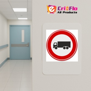 Indicator de circulatie interzis pentru camioane, Sticker autocolant - Img 4