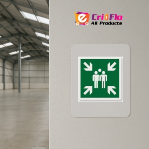 Indicator de circulatie pentru loc de adunare in caz de incendiu, Sticker autocolant - Img 3