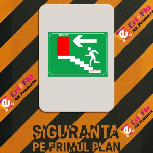 Indicator De iesire coborare pe scari urcarea prin stanga, Sticker autocolant - Img 2