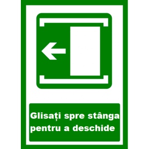 Indicator De iesire glisati spre dreapta pentru a stanga, Sticker autocolant