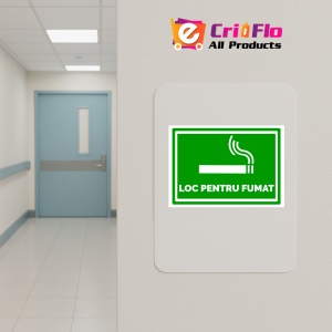 Indicator De informare loc pentru fumat, Sticker autocolant - Img 4