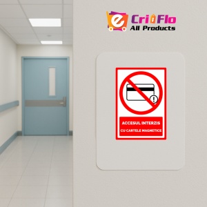 Indicator De interzicere accesul interzis cu cartele magnetice, Sticker autocolant - Img 4