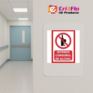 Indicator De interzicere consumul de alcool, Sticker autocolant - Img 4