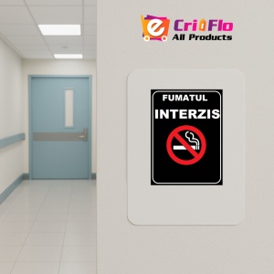 Indicator De interzicere fumatul interzis, Sticker autocolant - Img 4