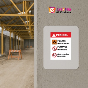 Indicator De interzicere pentru pericol, Sticker autocolant - Img 5