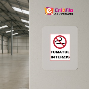 Indicator De protectia muncii fumatul interzis, Sticker autocolant - Img 3