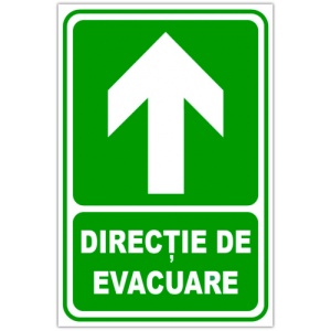 Indicator De securitate iesire in in sus, Sticker autocolant
