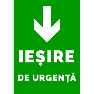 Indicator De securitate iesire pentru urgenta, Sticker autocolant
