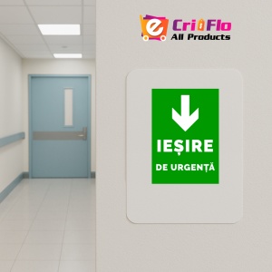 Indicator De securitate iesire pentru urgenta, Sticker autocolant - Img 4