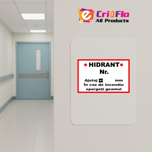 Indicator De semnalizare hidrant cu numar, Sticker autocolant - Img 4