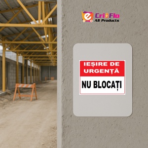 Indicator De siguranta iesire de urgenta nu blocati, Sticker autocolant - Img 5