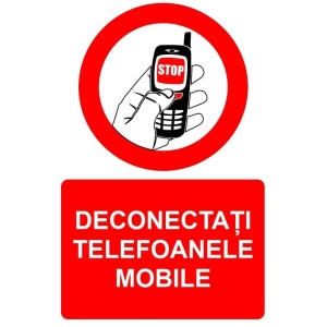 Indicator Deconectati telefoanele mobile indicator de interzicere, Sticker autocolant