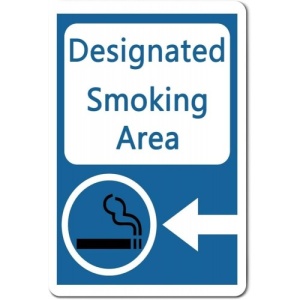 Indicator Designated smoking area sign, Sticker autocolant