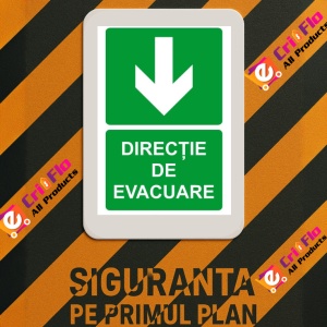 Indicator Directie de evacuare 2, Sticker autocolant - Img 3