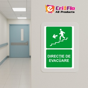 Indicator Directie de evacuare 5, Sticker autocolant - Img 5