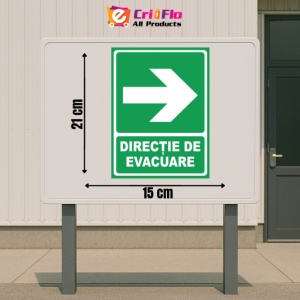 Indicator Directie de evacuare dreapta, Sticker autocolant - Img 2