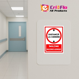 Indicator Distanta la cerere inaltime maxima admisa, Sticker autocolant - Img 4