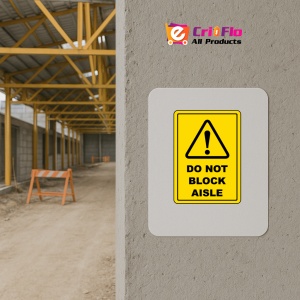 Indicator Do Not Block Aisle Sign, Sticker autocolant - Img 5