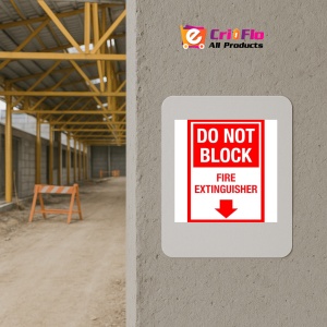 Indicator Do not block fire extinguisher signs, Sticker autocolant - Img 5