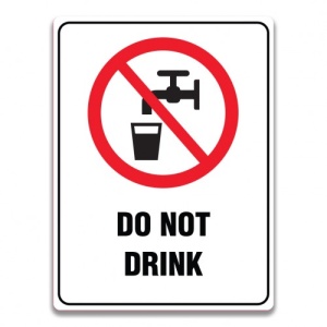 Indicator DO NOT DRINK SIGN, Sticker autocolant