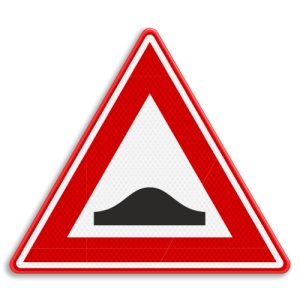 Indicator Drum cu denivelari, Sticker autocolant