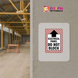 Indicator Electrical Panel Do Not Block Sign, Sticker autocolant - Img 5