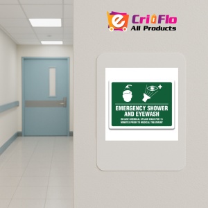 Indicator EMERGENCY SHOWER AND EYEWASH SIGN, Sticker autocolant - Img 4