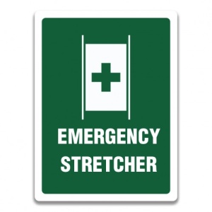 Indicator EMERGENCY STRETCHER SIGN, Sticker autocolant