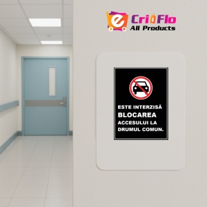 Indicator Este interzisa blocarea accesului la drumul comun, Sticker autocolant - Img 4