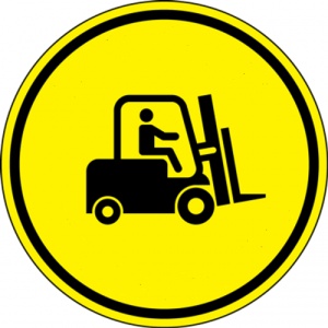 Indicator Eticheta de podea pentru trafic cu stivuitoare, Sticker autocolant