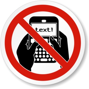 Indicator Eticheta de siguranta cu interdictie mesaje de pe telefon, Sticker autocolant
