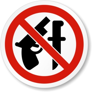 Indicator Eticheta fara arme permise, Sticker autocolant