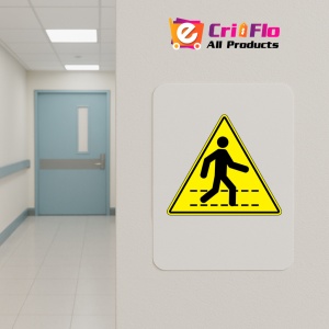Indicator Eticheta galbena pentru podea pietonala, Sticker autocolant - Img 4