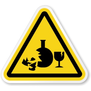 Indicator Eticheta pentru pericol de sticla, Sticker autocolant