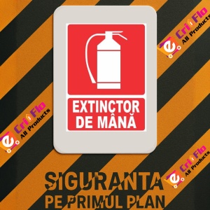 Indicator Extinctor de mana, Sticker autocolant - Img 3