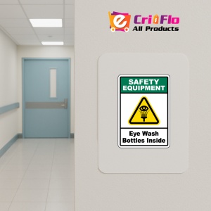 Indicator Eye Wash Bottles Inside Sign, Sticker autocolant - Img 4