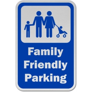Indicator Family Friendly Parking, Sticker autocolant