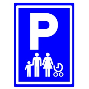 Indicator Family Parking Sign, Sticker autocolant