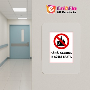 Indicator Fara alcool in acest spatiu, Sticker autocolant - Img 4