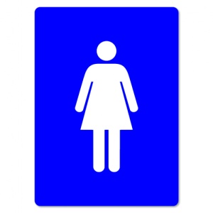 Indicator Female Toilet Sign Symbol Only, Sticker autocolant