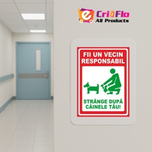 Indicator Fii un vecin responsabil strange dupa cainele tau, Sticker autocolant - Img 5