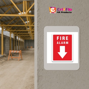 Indicator FIRE ALARM SIGN, Sticker autocolant - Img 5