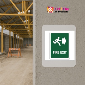 Indicator FIRE EXIT RIGHT SIGN, Sticker autocolant - Img 5