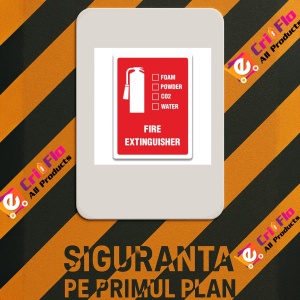 Indicator FIRE EXTINGUISHER CO2 SIGN, Sticker autocolant - Img 2