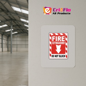 Indicator Fire extinguisher do not block sign, Sticker autocolant - Img 3
